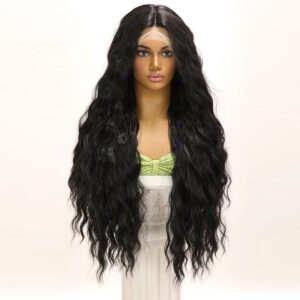 2024 Black swiss Lace Front Wig Silk Top Lace Front Wig Lace Front Wig Vendor for Women Wave Wavy