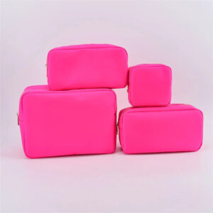 Keymay USA Free Shipping 9 Colors 4 Size  Women Makeup Organizer Nylon Zipper Pouch Travel Toiletry Bag Waterproof Cosmetic Bags