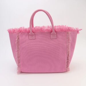 Keymay Free Shipping Canvas Tote Bag With Pocket  Zipper Women Handbag Beach Tote Bag Tassel Fringe Large Canvas Bags