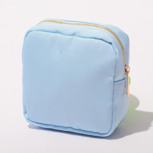 US Dispatch Zero Tariff Free Shipment Multi Colors Small Purse Nylonr Cosmetic Bag Nylon Square Toiletry Travel Mini Makeup Bag