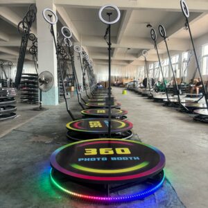 360 Photo Booth Automatic 360 Booth 100cm Photobooth 360 Video Booth for 4 People in Wedding