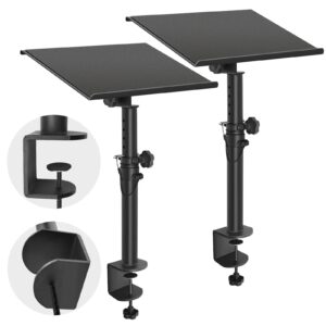 New Adjustable Height Desktop Stand Thicken Metal Projector Stand Heavy Duty Stable Studio Speaker Stand