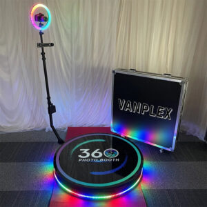 large tempered glass 100cm new portable slow motion video camera rotating photobooth 360 photo booth spin complet set