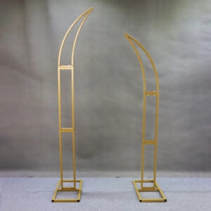 New Ivory Wrought Iron Wedding Arch Outdoor Curved Door with Horn Flower Arch Shelf for Cross-Border Foreign Trade