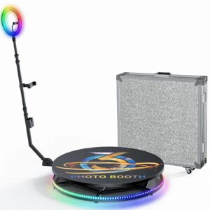 New Arm 57cm 90cm 360 Photo Booth 60cm 27'' logo Customization Photo Boot for 400 Usd Video Booth Electric Machine With Ring