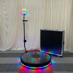 Photoboot Tempered Infinity Glass 360 Photo Booth Usa Warehouse 360 Video Booth 100cm With Flight case