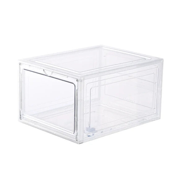 8pcs Drop Front Sneaker Display Cabinet Thicken Plastic Home Bedroom Shoes Organizer Foldable Shoes Storage Container Box - Image 3